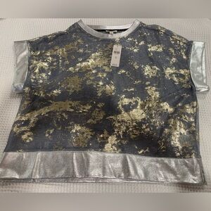 Beautiful silver and gold top by Pilcro